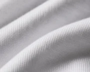 240 GSM interlock jersey 100% ring-spun cotton fabric texture closeup anti-pill anti-shrink
