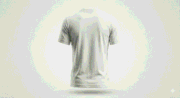 Custom DTF printed white t-shirt back view ghost mannequin 240 GSM cotton CustomEdCreate