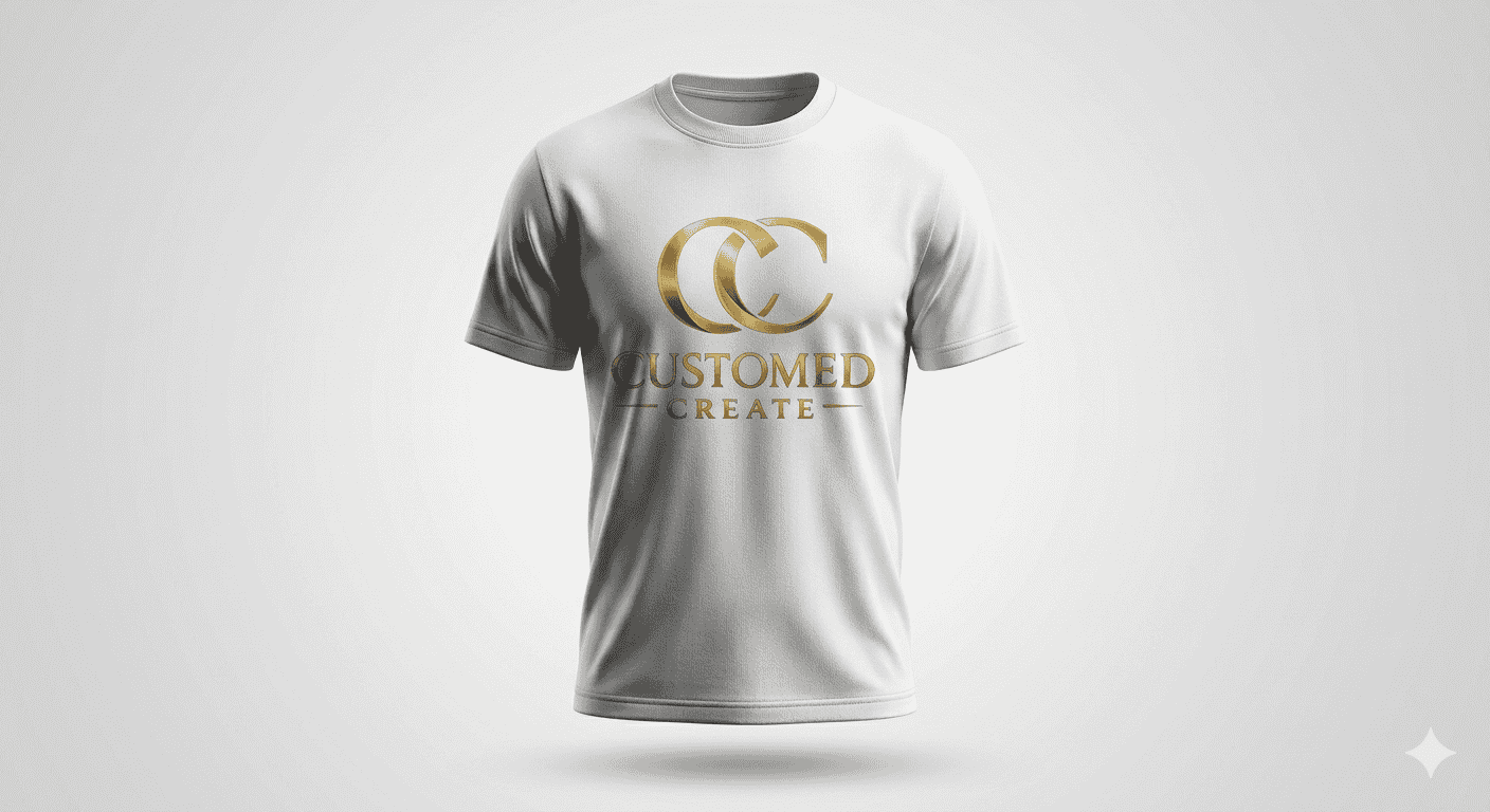 custom-dtf-tshirt-white-ghost-mannequin-front.jpg Custom DTF printed white t-shirt front view heavyweight cotton