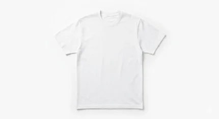 Premium heavyweight 240 GSM custom t-shirt flat lay white